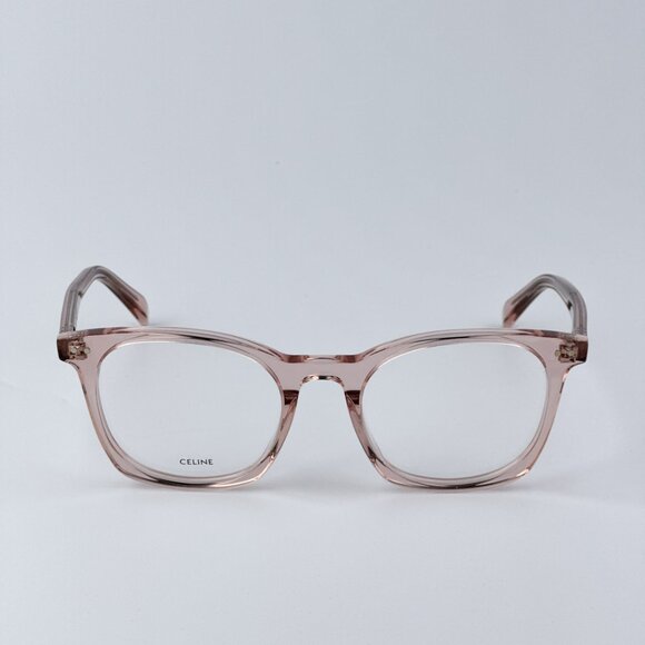 Celine THIN Women BRAND NEW Eyeglasses Shiny Rose Demo Square CL50058I 074